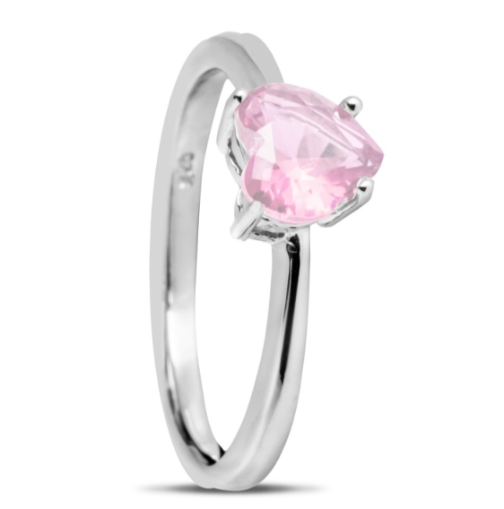 Anello cuore donna in argento 925% regolabile