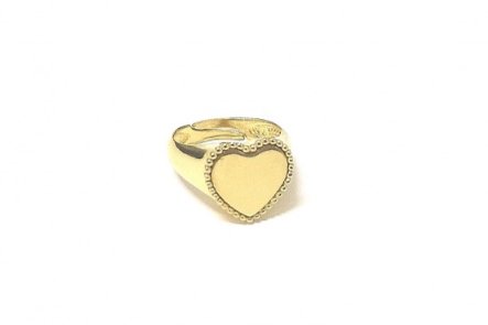 Anello chevalier donna a cuore specchio