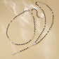 Collana rosario in argento 925% con grani neri