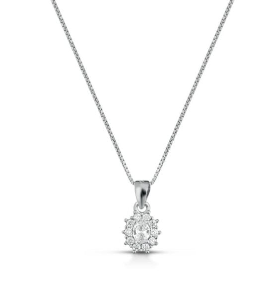 Collana Mini Kate ovale in argento 925%