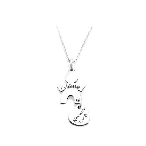 Collana con bimbo bimba in argento 925 personalizzato