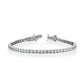 Bracciale Tennis Unisex In Argento Bagnato In Oro