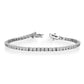 Bracciale Tennis Unisex In Argento Bagnato In Oro