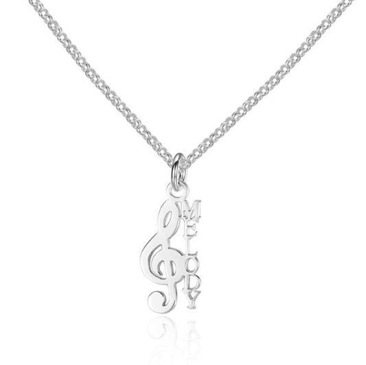 Collana Argento Personalizzata Chiave Musicale