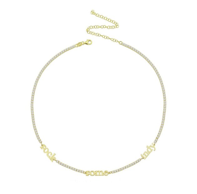 Collana Tennis Argento Personalizzata 3 nomi