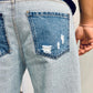 BICOLOR DETAILS JEANS