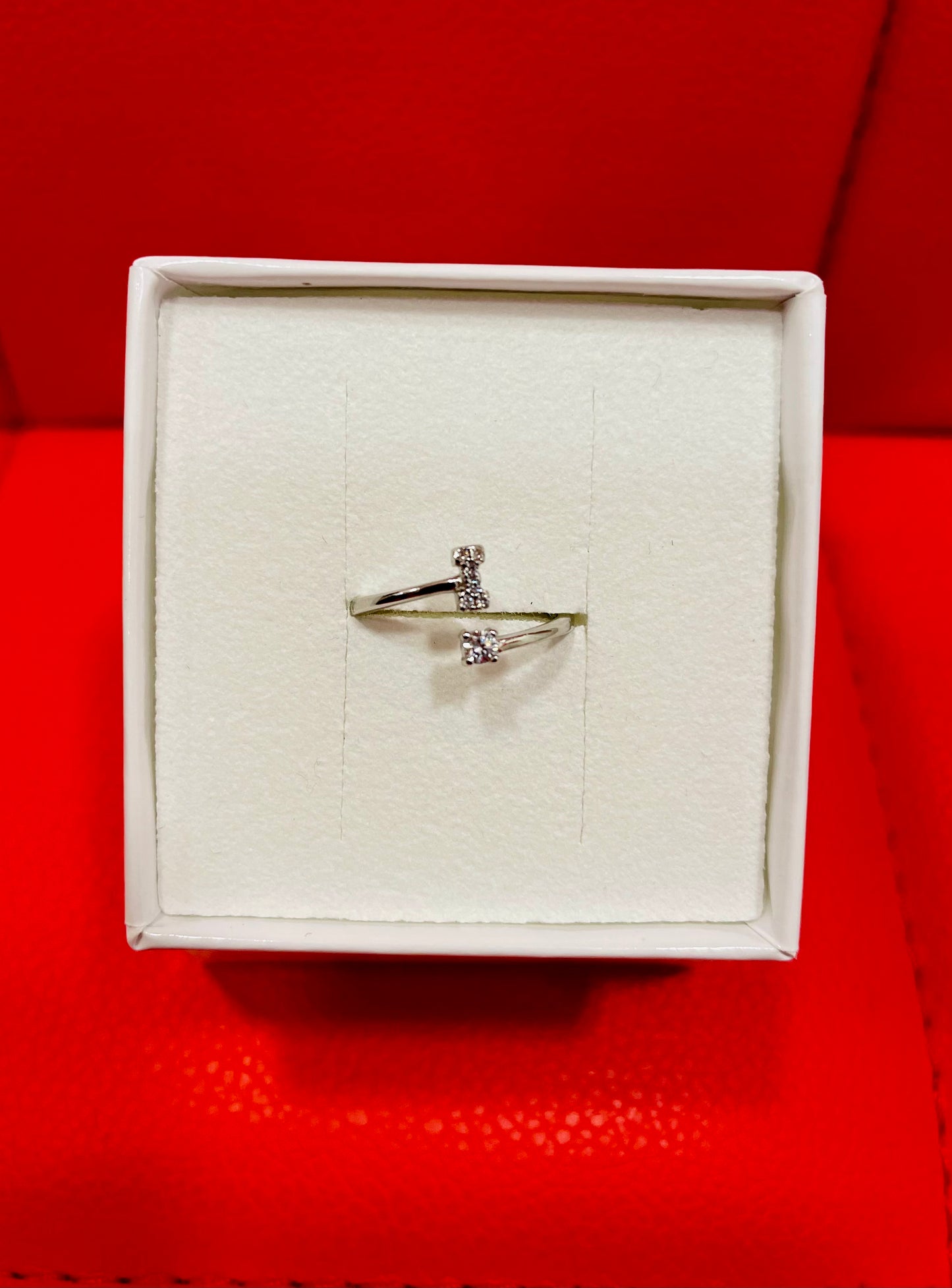 INITIAL SILVER RING